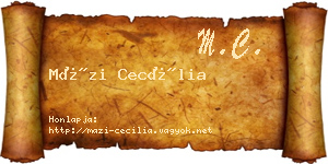 Mázi Cecília névjegykártya